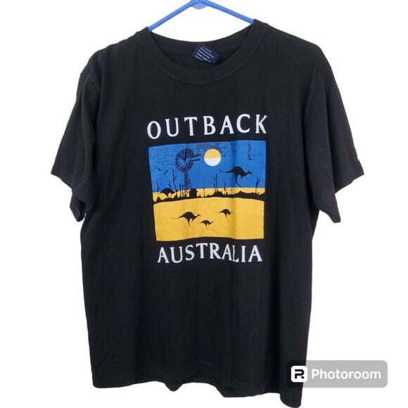 Vintage 90s Australia Mens Outback Portrait Short Sleeve Tee Size Medium - Picture 1 of 5